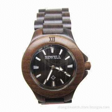 Ladies' Stylish Jewelry Wristwatch with Wooden and Beads Bracelet and Japan Quartz Movement